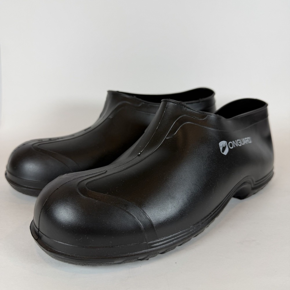 Onguard 86010 Black 4 inch Waterproof PVC Overshoe Cleated Sole Mens Medium NEW